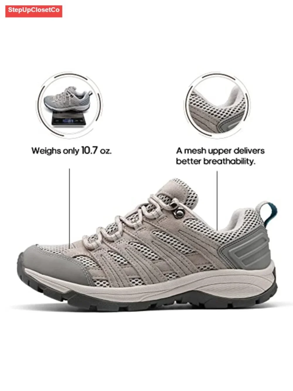 Lightweight Breathable Hiking Shoes Slip-Resistant Trail Walking Sneakers